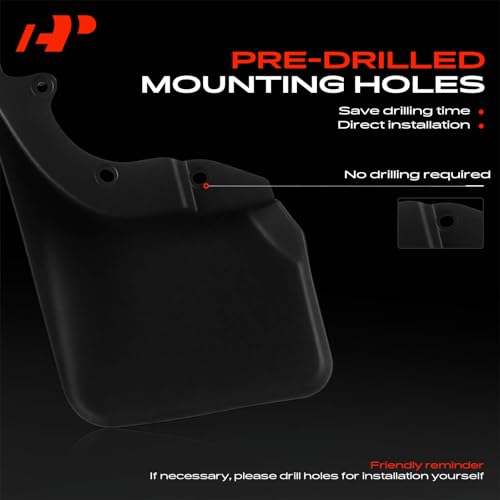 Image of A-Premium Mud Flaps Compatible with Toyota Land Cruiser 1990-1997 Sport Utility, No Drilling Required Mud Guards with Hardware Accessories, Set of 4 Front and Rear