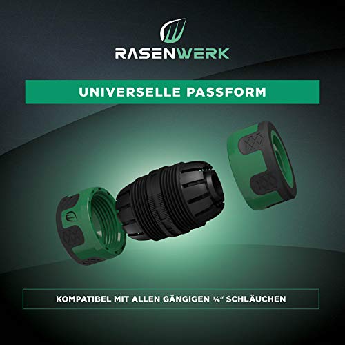 RASENWERK® - Repair connector 3/4 inch - water hose connector - accessories for garden hose - hose repair - pack of 2 - Image 3