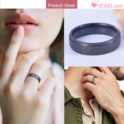 Customize Her Buck His Doe Elk Couples Rings Promise Ring Inside Can Engraved Band Rings Wedding Rings Titanium Stainless Steel 8mm 6mm 6-13#2