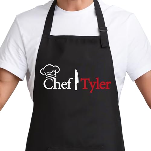 Chef Apron Men, Women, Personalized Adult Aprons for Women and Men, Regalos Para Chef Black Apron Chef Whites, Vday Gifts for Him, Her, Valentine Aprons for Women, Men, Professional Aprons for Chefs