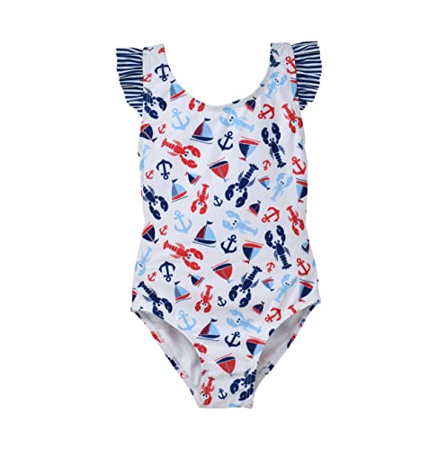Girls' UPF 50+ Lili Ruffles & Bow Swimsuit