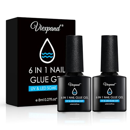 2 Pezzi 8ml Colla per Unghie Finte Gel Tips 6