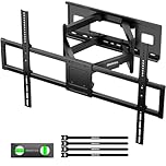 monTEK TV Wall Bracket for 60-120 Inch TVs up to 120kg, Heavy Duty TV Bracket with Dual Arms, Tool-Free Tilt, Swivel, Extends 703mm, Pre-Assembled Full Motion TV Wall Mount Max VESA 900x600