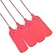 100 Stück wiederverwendbare Manipulationssiegel aus Kunststoff, 30 cm Sicherheitssiegel, nummerierte Sicherheitsetiketten, selbstsichernde Krawatte für Kleidung, Schuhe, Taschen (Rot)