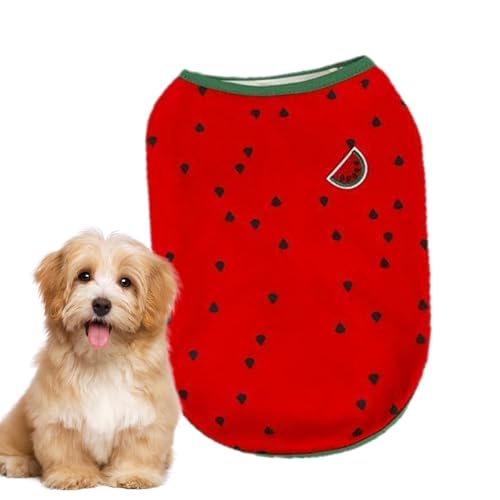 Abrigo para perros, ropa de verano para perros, ropa de verano para mascotas, camisa de gato suave y transpirable para perros, linda sandía y piña ropa para perros pequeños a perros cachorros