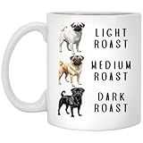 Pug Coffee Mug - Funny Dogs Mom Gift - Pug Lover Gift Morning Coffee Mug - Dog Lover Cup - Dog Owner Present Cup - Roast Mugs Desk Decor Pet Parent 11oz