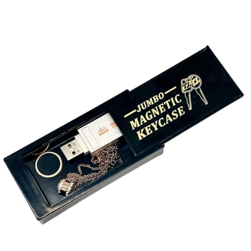 OIGWBPH Scatola portaoggetti magnetica portatile per chiavi auto Scatola portaoggetti per chiavi auto esterna con serratura di riserva per chiavi