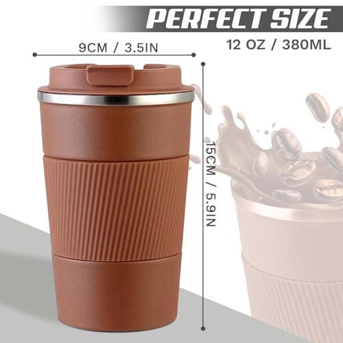 Image of Vacuum Insulated Stainless Steel Travel Coffee Mug,Leak Proof Cup with Lid