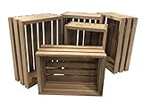 Rustic Nesting Wood Crates Set of 5 Made in the USA