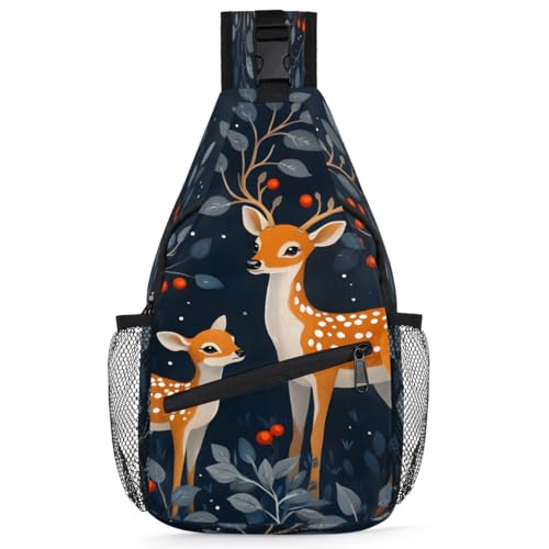 Bolso Sling para Mujeres y Hombres Elk Crossbody Unisex miniatura 1