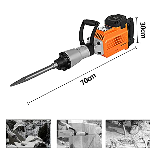 inBEKEA Elektrischer Abbruchhammer mit Flachmeißel und Spitzmeißel Ergonomischer 360° drehbarer Griff für den Abbruch von Beton und Mauerwerk – Bild 8