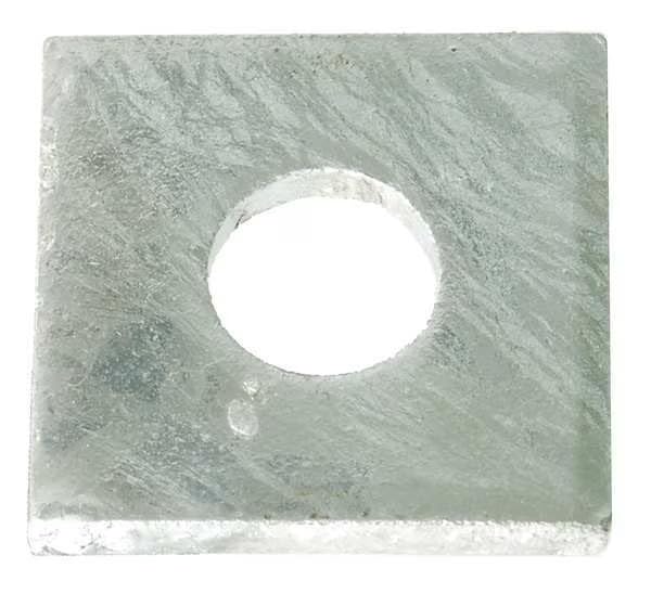 Square Washer, Fits Bolt Size 5/8 in Low Carbon Steel, Hot Dipped Galvanized Finish