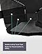 Harrison Howard Allround-Mesh Pferd Fliegenmaske UV-Schutz mit Fleece gepolsterter Einfassung schwarz L