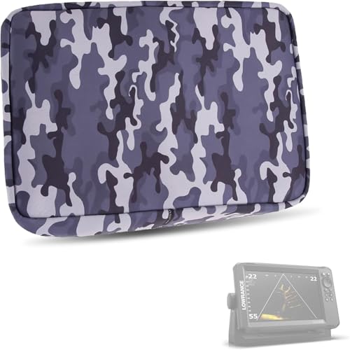 Fish Finder Cover for Lowrance Eagle Eye 9 Covers Depth Finder Dutproof Waterproof Protection Accessories Protects Screen and Device from Sun Adverse Weather Damage for Lowrance 9in (Camouflage Print)