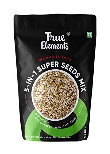 True Elements 5 in 1 Super Seeds Mix 125g – Roasted Seeds | Diet Snacks for Weight Loss | Mixed Seeds for Eating True Elements 5 in 1 Super Seeds Mix 125g – Roasted Seeds | Diet Snacks for Weight Loss | Mixed Seeds for Eating