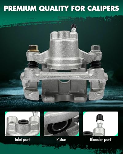 Image of SCITOO Rear Left Brake Caliper With Bracket 19B2697 Compatible For Toyota Avalon 2005-2007 For Toyota Camry 2002-2006 For Toyota Solara 2004-2008