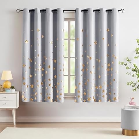 Treatmentex Ivory Star Blackout Curtains Cover
