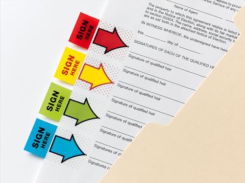 Image of Post-it Message Flags, inchSign and Date inch, Bright Green, 1-Inch Wide, 50 /Dispenser, 2-Dispensers /Pack