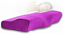Travesseiro de espuma viscoelástica para pessoas que dormem de lado com dor no pescoço e no ombro, travesseiro ortopédico cervical para dormir ergonômico, hipoalergênico, antirronco, fronha