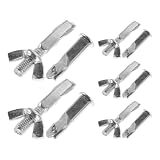 FENICAL 5 Satz Metallsägebolzen und Flügelmuttern aus Stahl pack Silber für Bügelsägenrahmen Einfache Montage für Werkstätten und Selbstgemacht Projekte