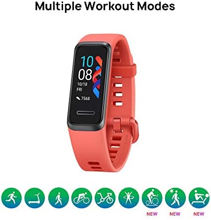 HUAWEI Band 4 Smart Band, Fitness Activities Tracker with 0.96" Color Screen, 24/7 Continuous Heart Rate Monitor, Sleep Tracking, 5ATM Waterproof, up to 6 Days of Usage Time, Amber sunrise