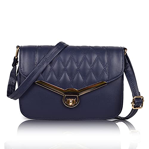 Image of Nevis Women Quilted Sling Bag | Premium PU Leather Crossbody & Shoulder Bag for Girls & Women | Adjustable Strap | Stylish Handbag for Daily & Party Use