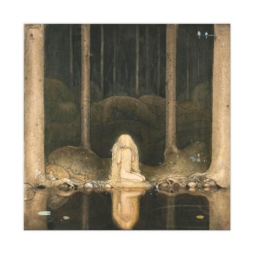 Toile John Bauer Princesse Tuvstarr décoration murale bureau
