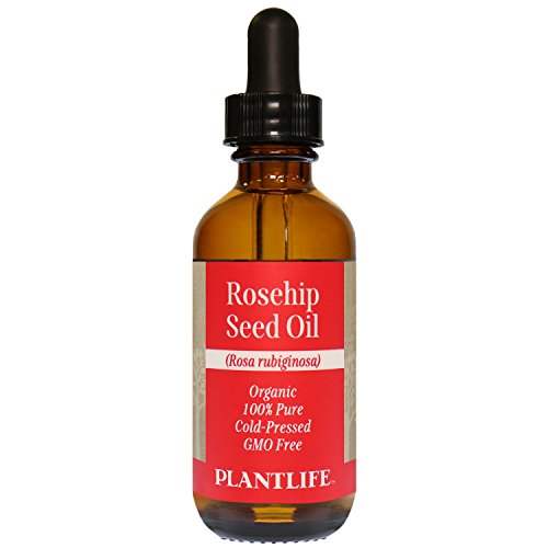 Plantlife Organic Rosehip Seed Oil 2 oz - 100% Pure Cold Pressed Base Oil for Aromatherapy