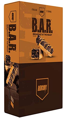 Redcon1 - B.A.R. Breakfast At The Ready - Cereal Bars - 12 Bars - 20G Protein , Low Sugar , On the Go (Peanut Butter Puffs)