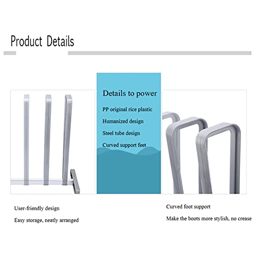 Support à bottes compact et durable, étagère pliable argentée gain de place