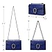 Leather Shoulder Bag Chain Purse for Women - Fashion Crossbody Bags Vintage Snake Print Underarm Bag Square Satchel Clutch Handbag（Blue）