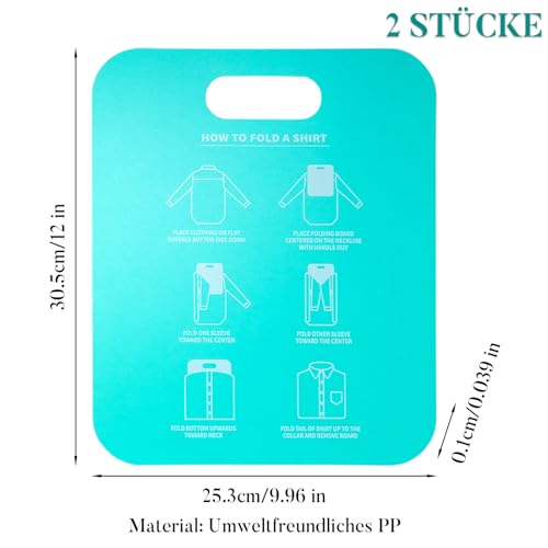 Orrdiffi 2 Stück Faltbrett für Kleidung Erwachsene Hemd Faltbrett,Wäsche Zusammenlegen Brett Heimaufbewahrungswerkzeug für Erwachsene für T-Shirts Hemden Pullover Hosen Hoodies