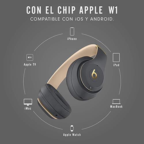 Miniatura 5 de Beats Studio3 Wireless Con Cancelación De Ruido - Auriculares Supraaurales - Chip Apple W1, Bluetooth De Clase 1, Cancelación Activa Del Ruido, 22 Horas De Sonido Ininterrumpido - Oro Gris