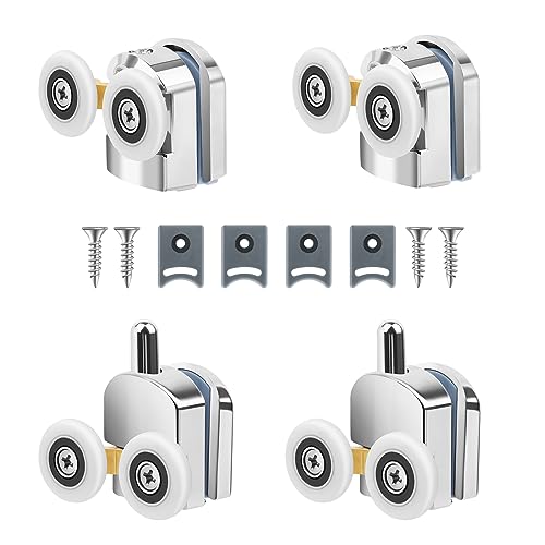 10x Duschtür Rollen Set - Ersatzrollen 19/23/25mm Für Leises Gleiten