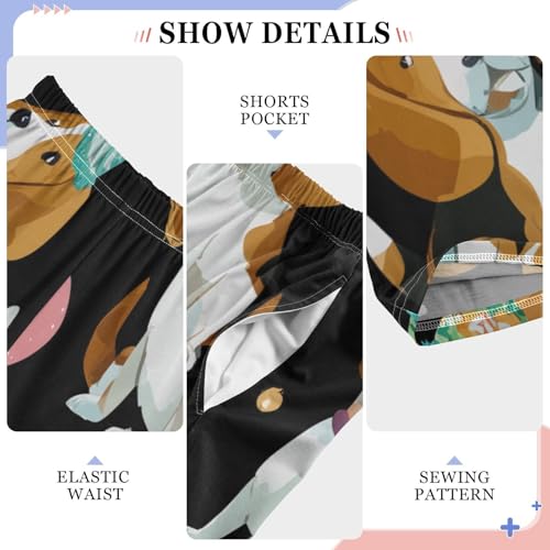 ZZXXB Birthday Beagle Balloon Boys Long Pants Soft Trousers Elastic Waist Kids Lounge Bottoms with Pockets S-XL4