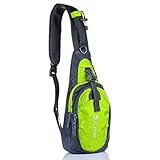 LC Prime® Sling Bag Chest Shoulder Unbalance Gym Fanny Backpack Sack Satchel Outdoor Bike nylon fabric green 1