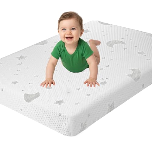Image of Pack and Play Mattress, 38x26 | with Breathable Removable Cover, High Resilience Dual-Sided Soft & Firm Memory Foam Baby Mattress for Pack n Play
