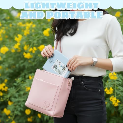 Image of ZIBUYU Photo Album for Instant Mini 12 11 9, PU Leather Cover, 64 Photo Capacity for Instant Camera Film, Home Travel Display, Blue