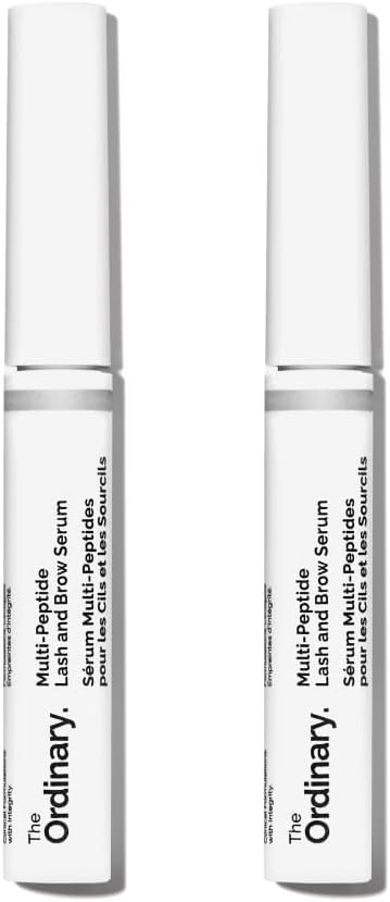 The Ordinary Multi-Peptide Lash and Brow Serum, fórmula con péptidos para pestañas y cejas más gruesas y con más volumen, 0.16 Fl Oz (Pack de 2)