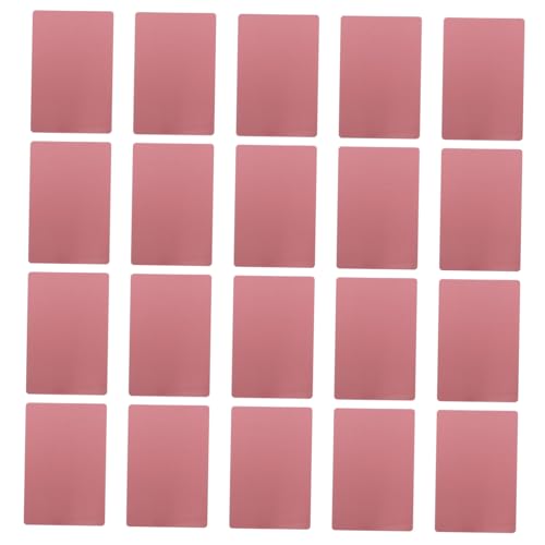 Abaodam 50個 彫刻対応アルミ製空名刺 滑らかで傷きにくいビジネスカード 印刷および熱転写用 多用途 テスト用オフィス用