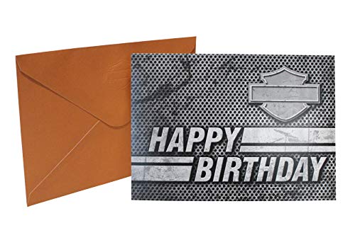 Cartes d'anniversaire Harley-Davidson Silhouette B&S : coffret de correspondance de prestige