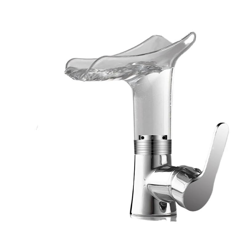 Robinet de lavabo cascade bleu pour remplacer un vieux mitigeur de salle de bain fuyant