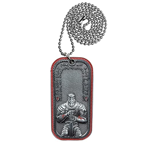 BHealthLife Knights Templar Necklace for Men Christian Dog Tag Pendant Religious Templar Coin Red Cross Christian Gifts for Men Dad Son Brother Boyfriend2
