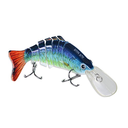 ROSE KULI Fishing Bass Lures Multi Jointed Topwater Life-Like Trout Swimbait Hard CrankBaits