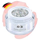 Leichte Verarbeitung Uv Led Effekt-Gel Glossy Crisp Silver - Silber - Studio Qualität - Made In Germany - 5ml