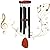 Litu 28" Wind Chimes for Outside. Deep Tone Lovely Wind Chimes with 6 Aluminum Tubes Courtyard Decoration. Windchimes Outdoor Create an Enjoyable Atmosphere & Give Mom a Gift