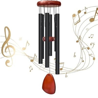 Litu 28" Wind Chimes for Outside. Deep Tone Lovely Wind Chimes with 6 Aluminum Tubes Courtyard Decoration. Windchimes Outdoor Create an Enjoyable Atmosphere & Give Mom a Gift