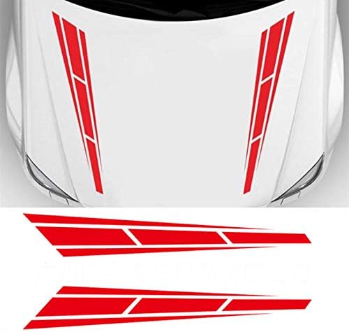LANZMYAN Universal Hood Decal Sticker DBS001 Car Hood Racing Body Side Vinyl Modified Stripe Decal Decoration Red