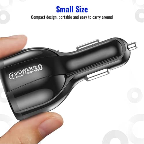 QwikFone USB Car Charger - Multi-Protection, Blue LED Light, 58W 5 Ports with Quick Charge 3.0 USB Car Cigarette Adapter Fast Charger For Smart Phones, iPhones, Tablets, Power Banks, iOS and Android