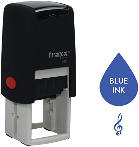 Traxx 9021 Loyalty Card Self Inking Rubber Stamp Business Cafe Coffee Shop *A Black Coffee Bean Design*